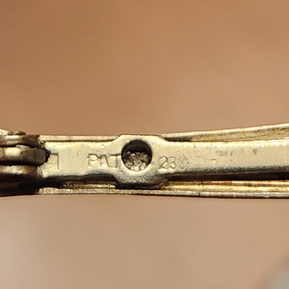 Tiny Antique Sterling Silver Spoon Brooch Pin With Patent# 235 - Picture 10 of 10